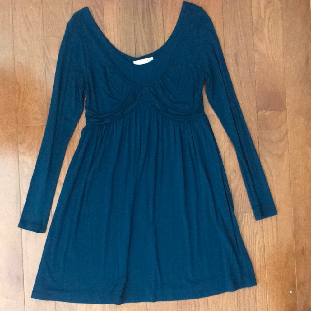 Long-sleeves Jewel-toned Dress